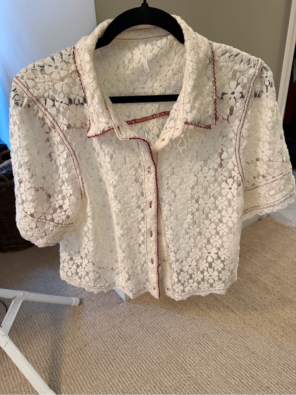 Free People Mannie Lace Button Down